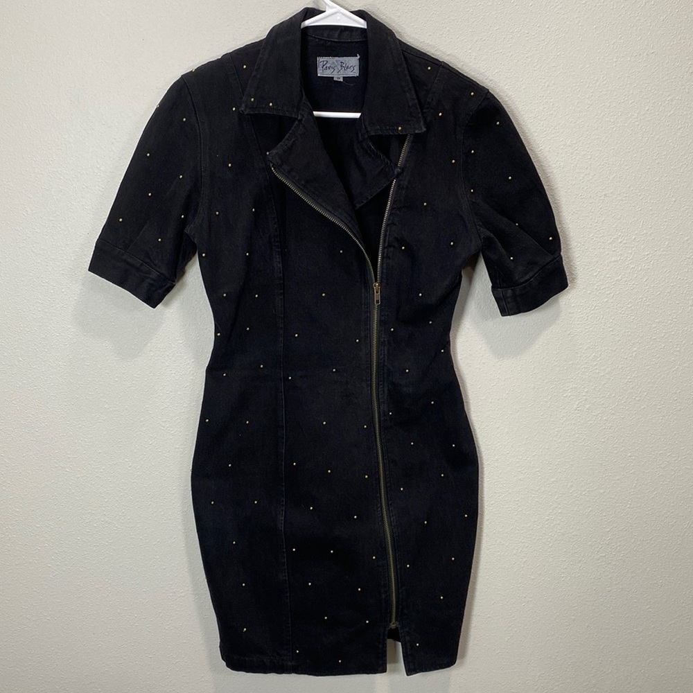 Paris Blues vintage denim studded dress mini